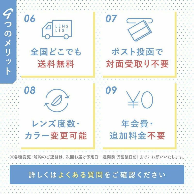 【定期購入】LENS LiST 1day クリア2ヶ月分 合計120枚 レンズリスト コンタクトレンズ