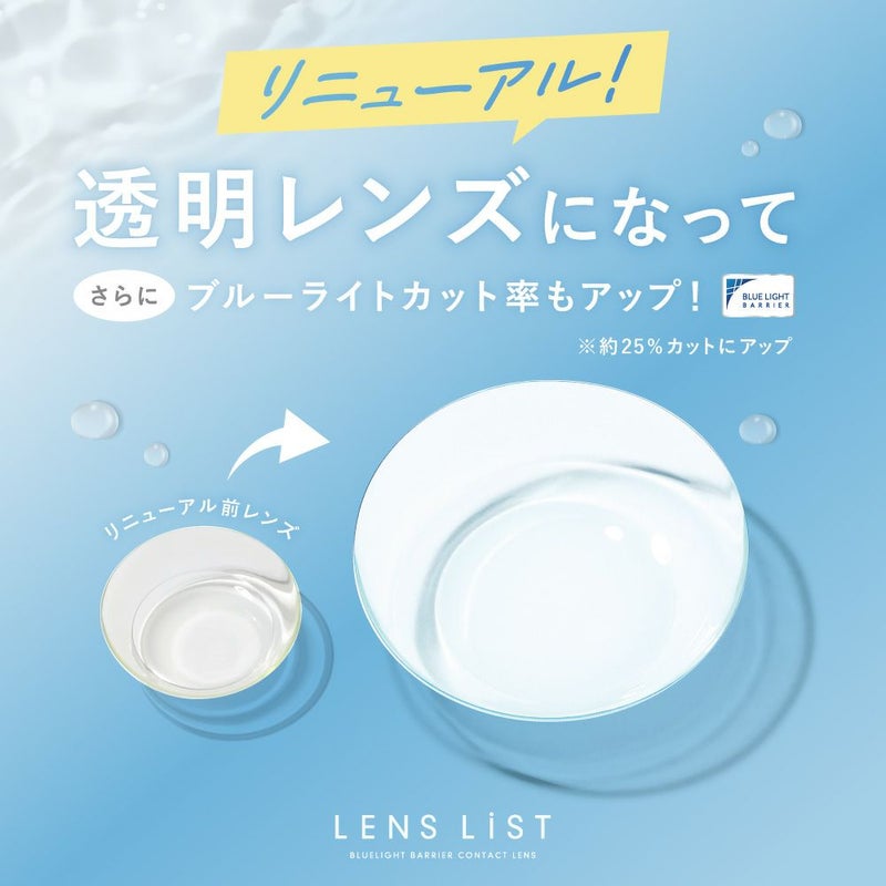 LENS LiST 1day クリア 5枚入り レンズリスト コンタクトレンズ