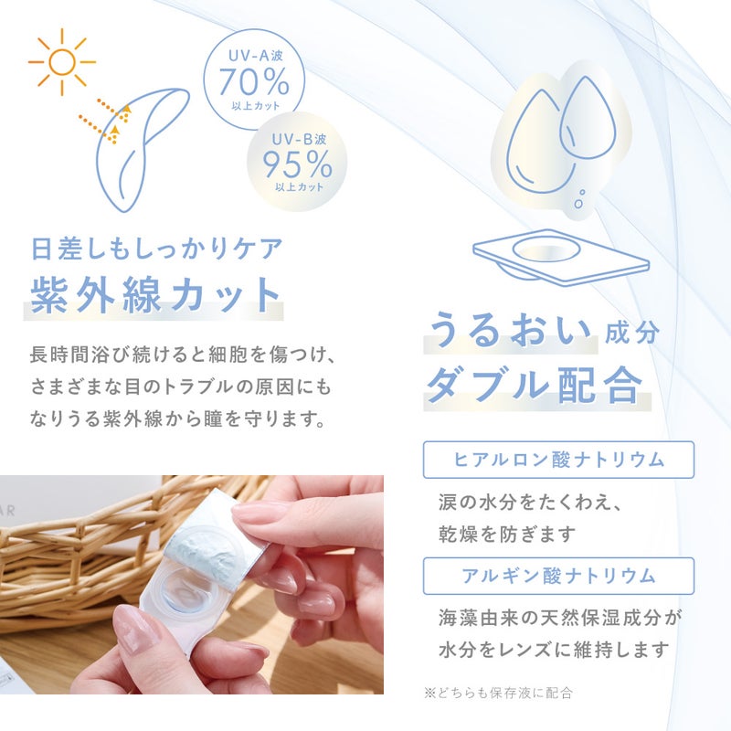 日差しもしっかりケア 紫外線カット・うるおい成分ダブル配合