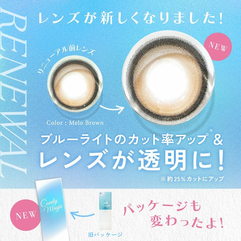 ブルーライトのカット率アップ・レンズが透明に