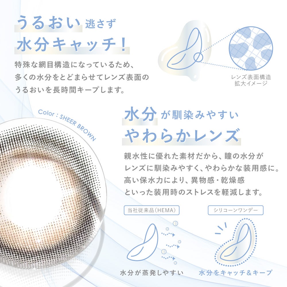 LENS LiST シリコーン 1day ベアリーブラウン 10枚入り レンズリスト
