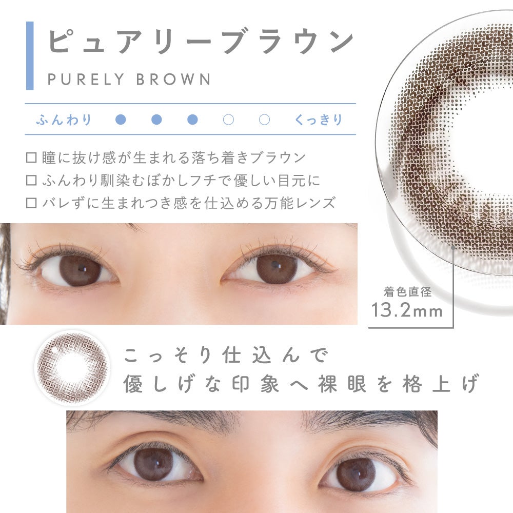 LENS LiST シリコーン 1day ピュアリーブラウン 10枚入り レンズリスト
